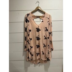 Free People Emma's Dress Soft Pink Combo Small